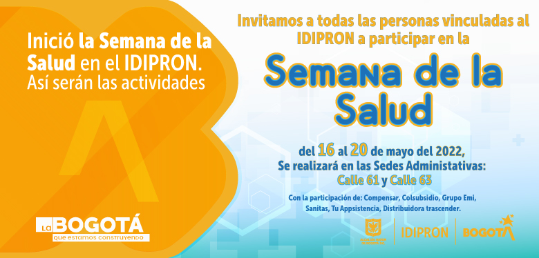 Inició la Semana de la Salud en el IDIPRON. Así serán las actividades