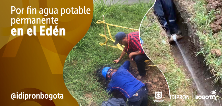 Por fin agua potable permanente en el Edén