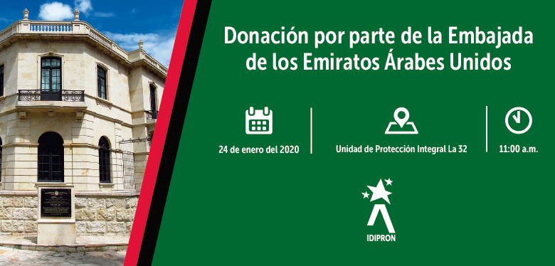 Invitación donación Embajada Emiratos Árabes Unidos