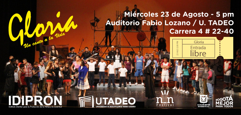 Imágen Presentación Gloria en Festival NN UTADEO